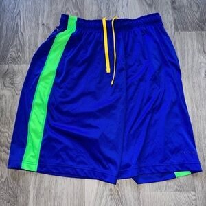 NIKE LIVESTRONG Blue and Green Men's Large Shorts